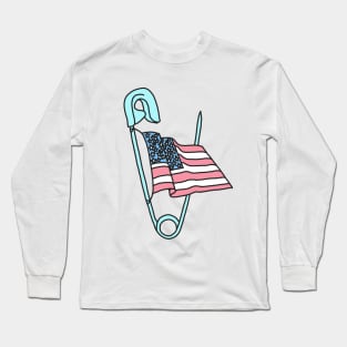 Safety pin trump hillary clinton freedom america election design Long Sleeve T-Shirt